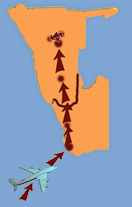 Karte der Route